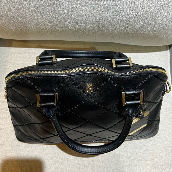 Antonio Melani Black Leather Satchel - Picture 4 of 14